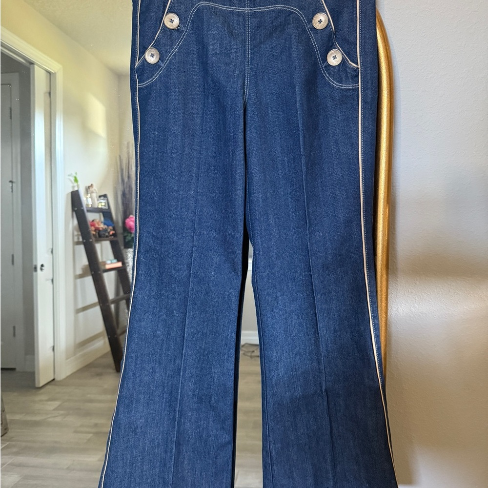 7 For All Mankind Blue Flare & Wide Leg Jeans